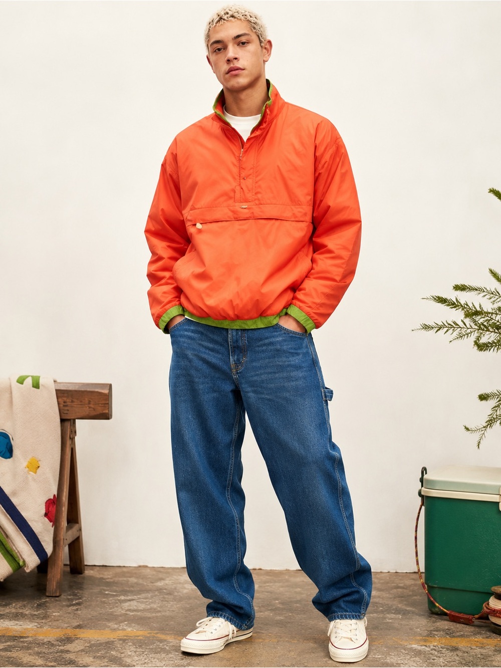Gap x Sean Wotherspoon Re-Issue Reversible Half Zip Fleece Pullover L gorpcore